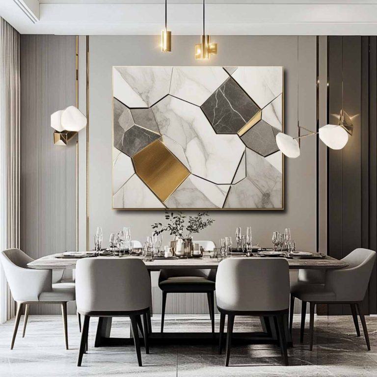 Snapshot of Simple Geometric Wall Art For Dining Room