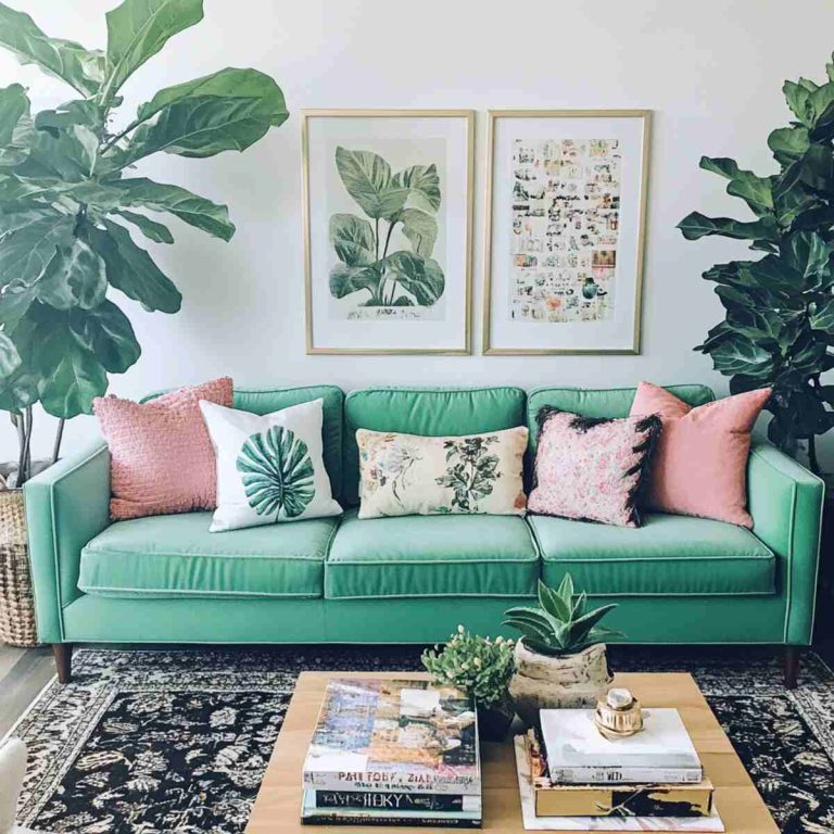 21 Gorgeous Green Couch Living Room Ideas You’ll Love