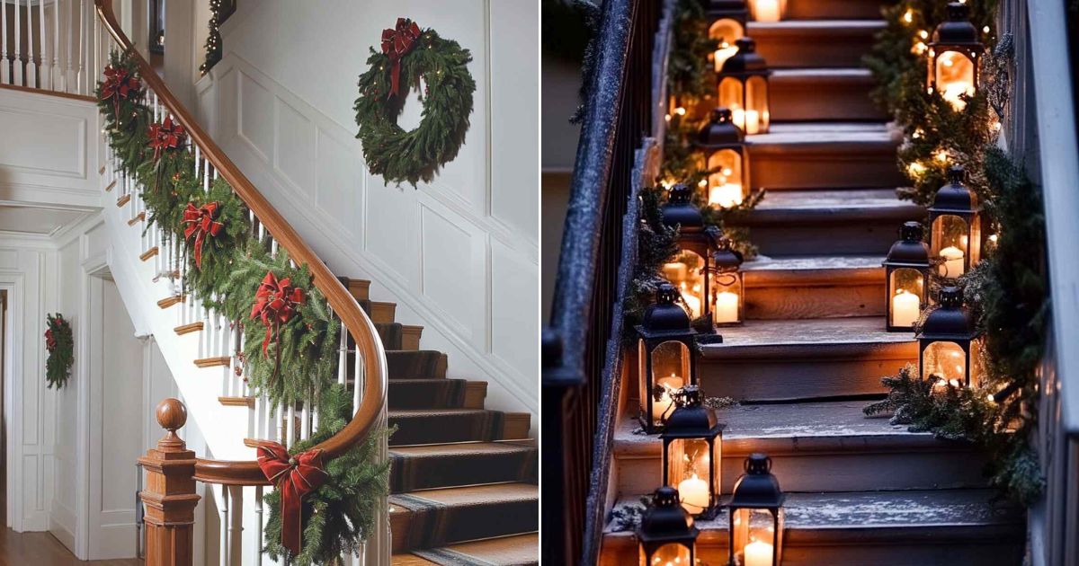 25 Stunning Christmas Staircase Decor Ideas to Transform Your Home