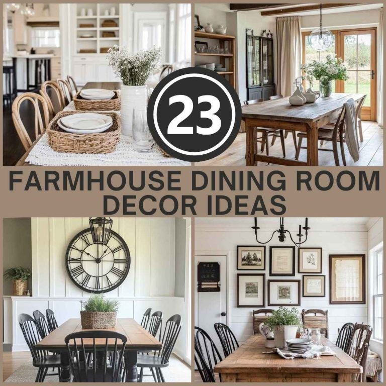 23 Simple and Stylish Farmhouse Dining Room Decor Ideas