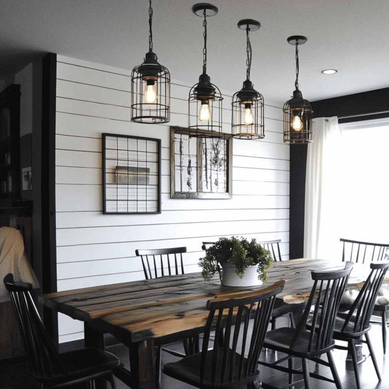20 Farmhouse Dining Room Lighting Ideas to Brighten Your Home