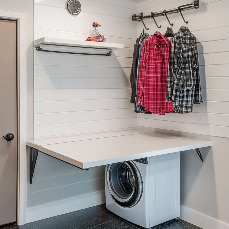 20 Space-Saving Garage Laundry Room Ideas You Need to Try