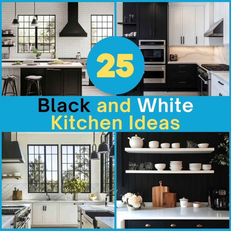 25 Stunning Black and White Kitchen Ideas for a Timeless Look - Happy ...