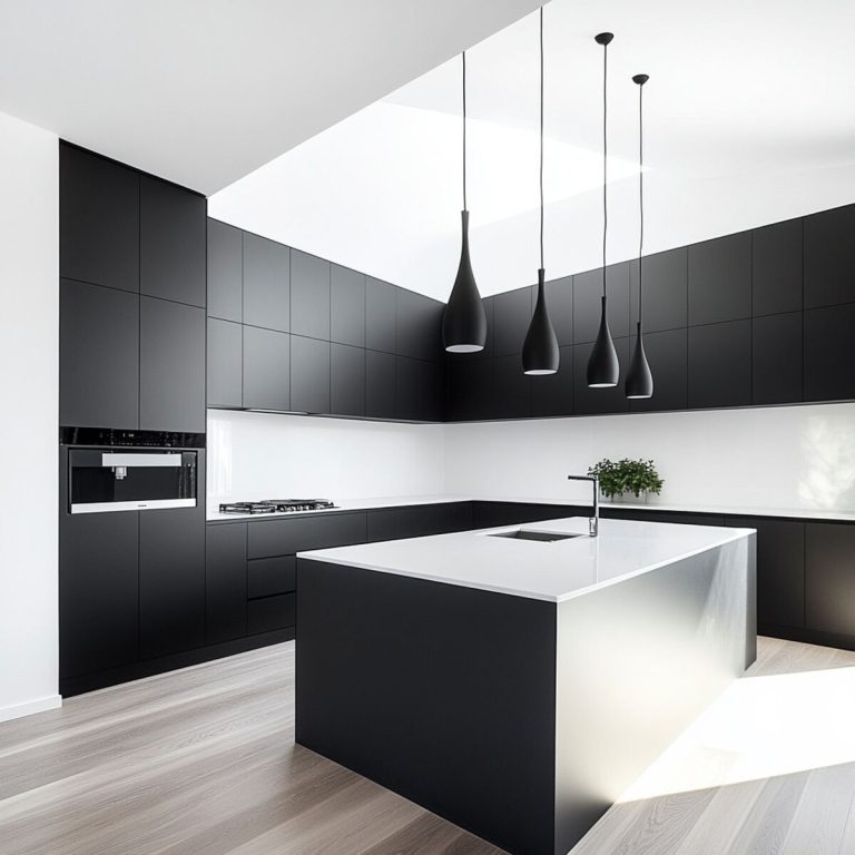 25 Stunning Black and White Kitchen Ideas for a Timeless Look - Happy ...
