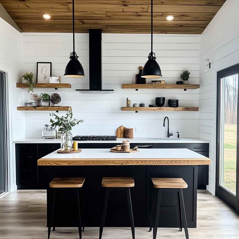 25 Stunning Black and White Kitchen Ideas for a Timeless Look - Happy ...