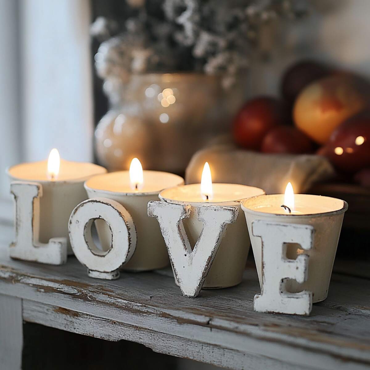 DIY love-letter candle holders