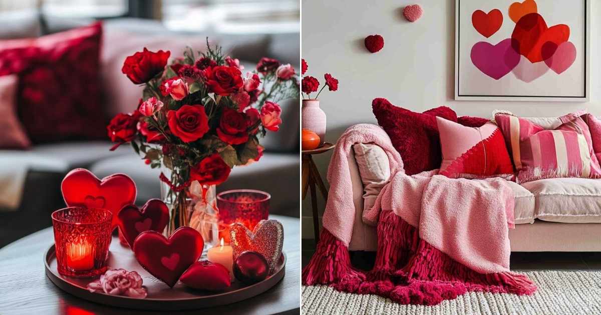 Image showcasing 25 Romantic Living Room Decor Ideas for Valentine’s Day