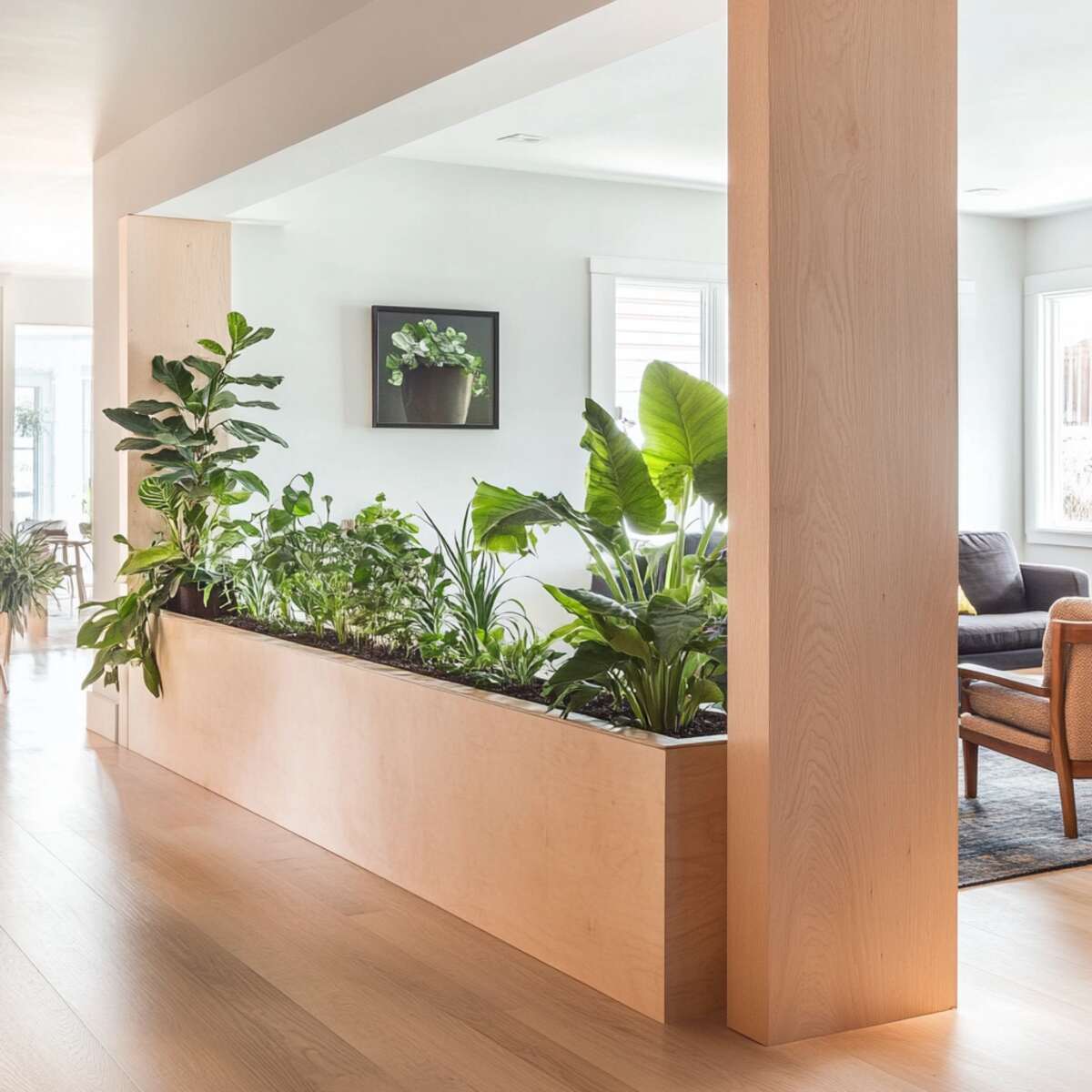 Planter box half-wall