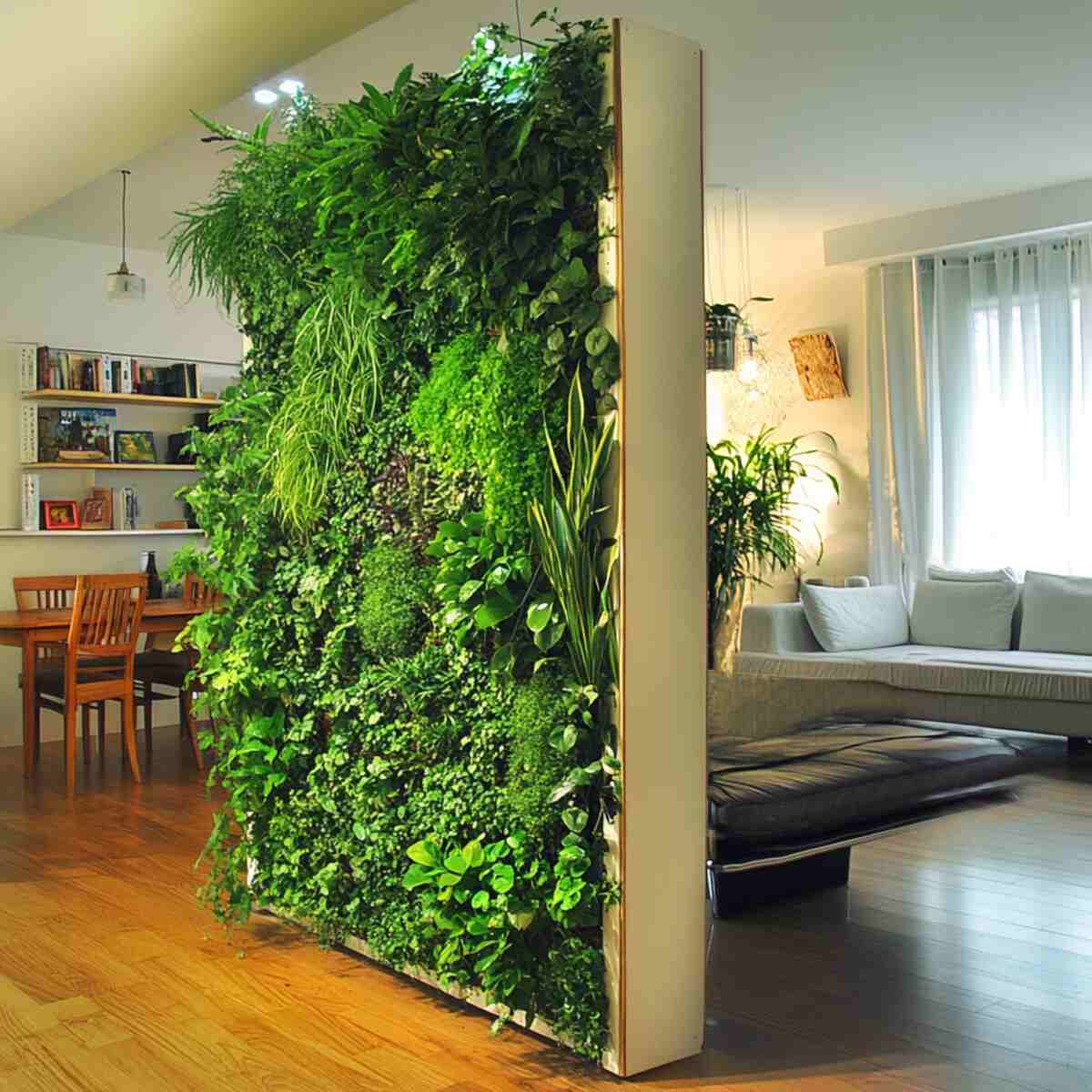 Vertical garden half-wall