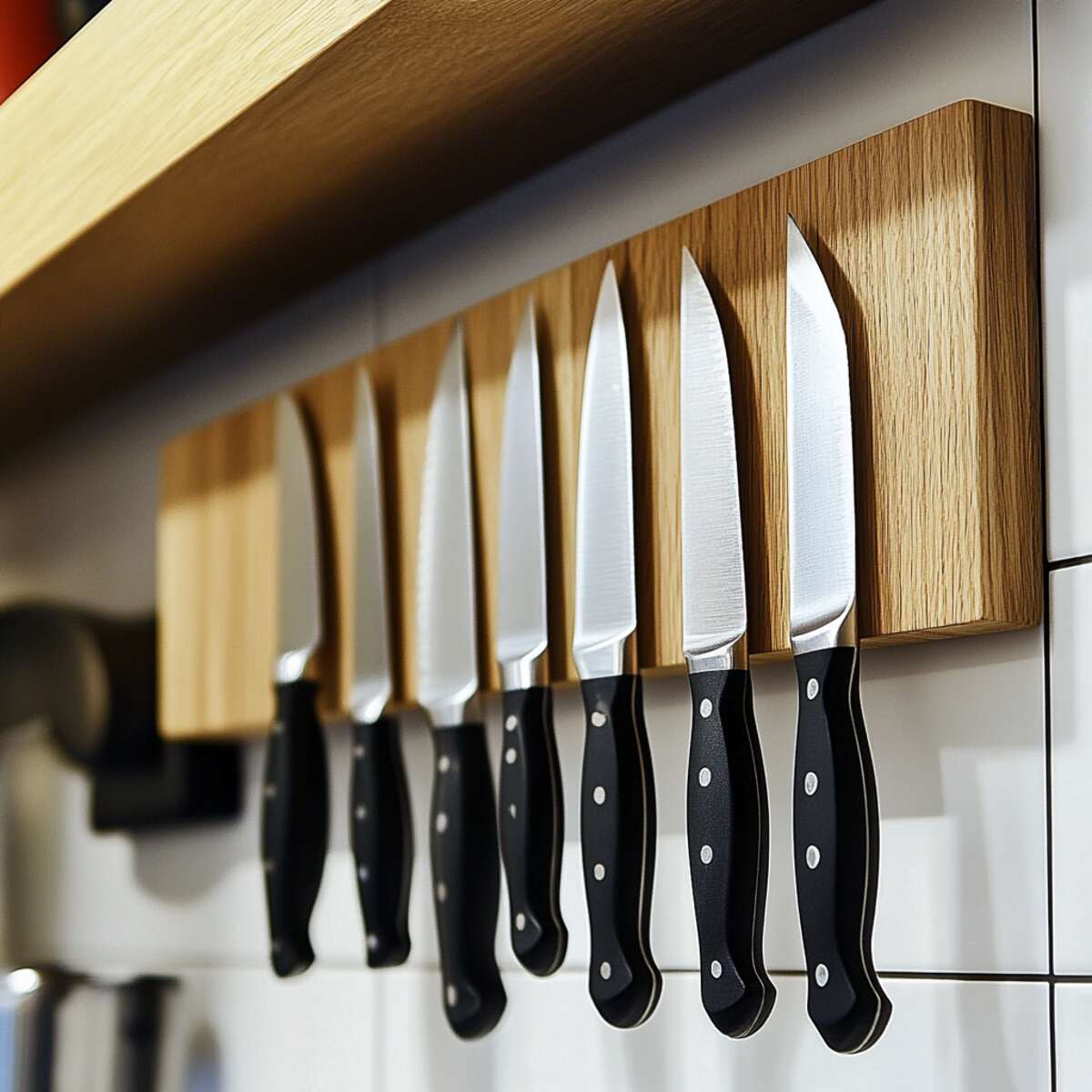 1. Magnetic knife strip - Magnetic Wall Storage Ideas
