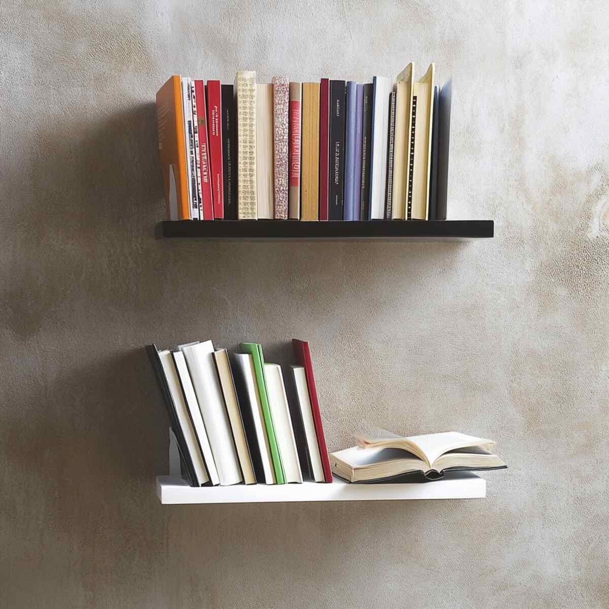 12. Magnetic floating bookshelf - Magnetic Wall Storage Ideas