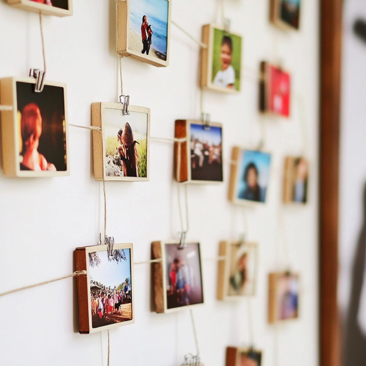 13. Magnetic photo display - Magnetic Wall Storage Ideas