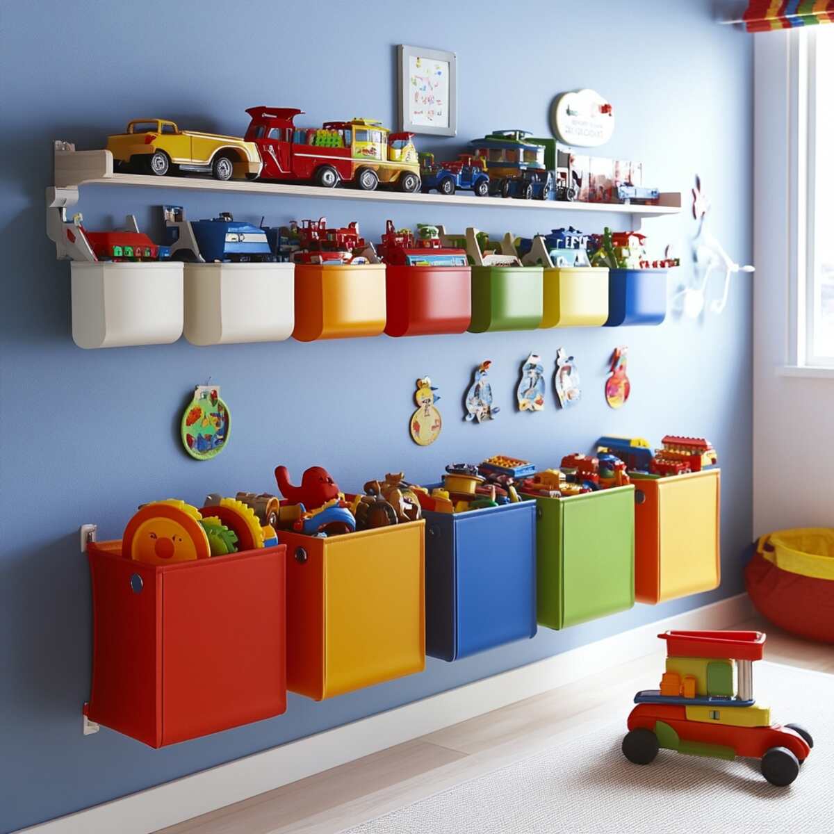 14. Magnetic toy storage for kids_ rooms - Magnetic Wall Storage Ideas