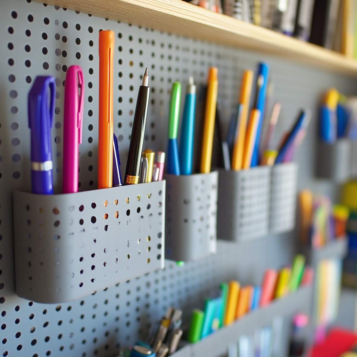 16. Magnetic pen and marker holders - Magnetic Wall Storage Ideas