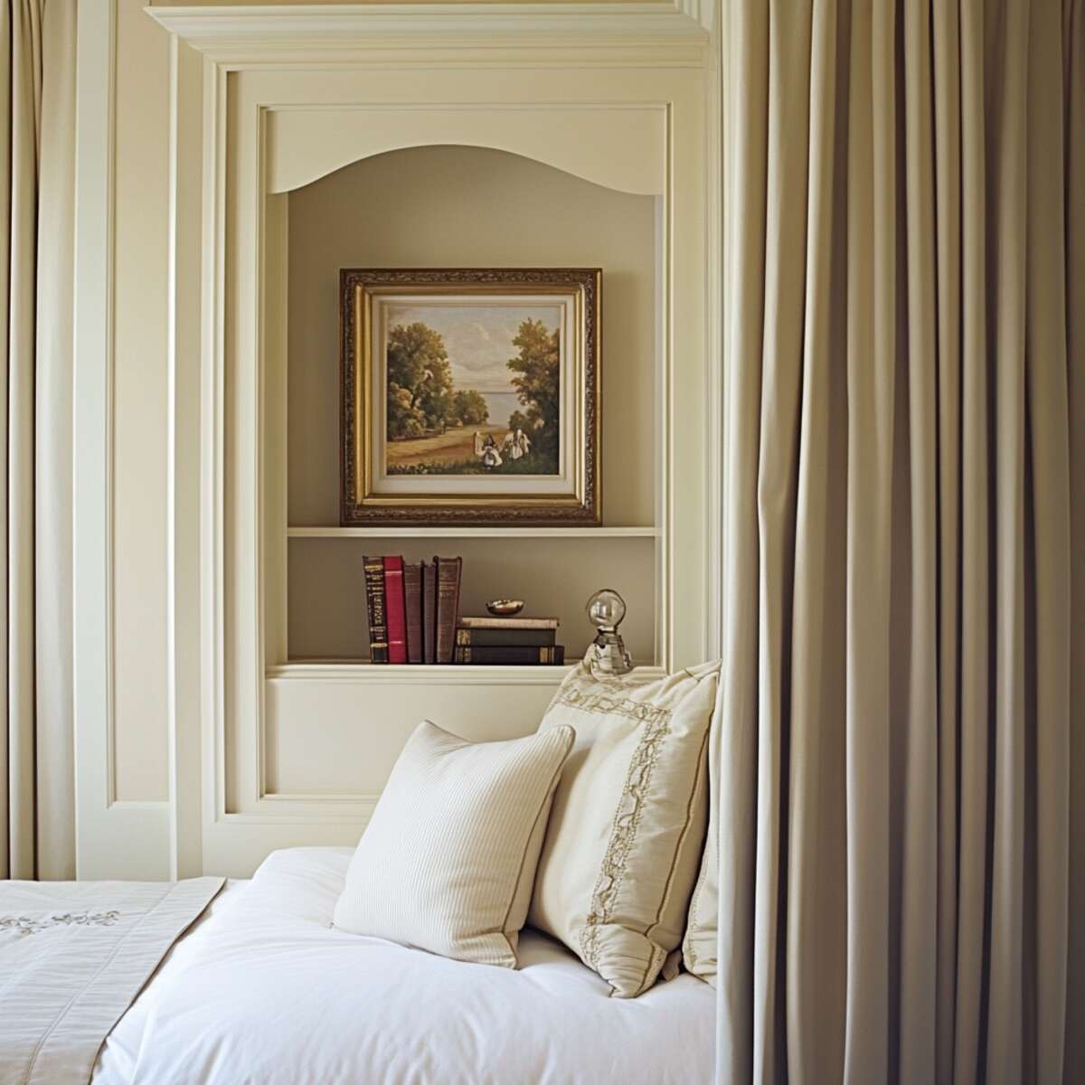 18. Artwork display niche - Bedrooms Wall Niche Ideas