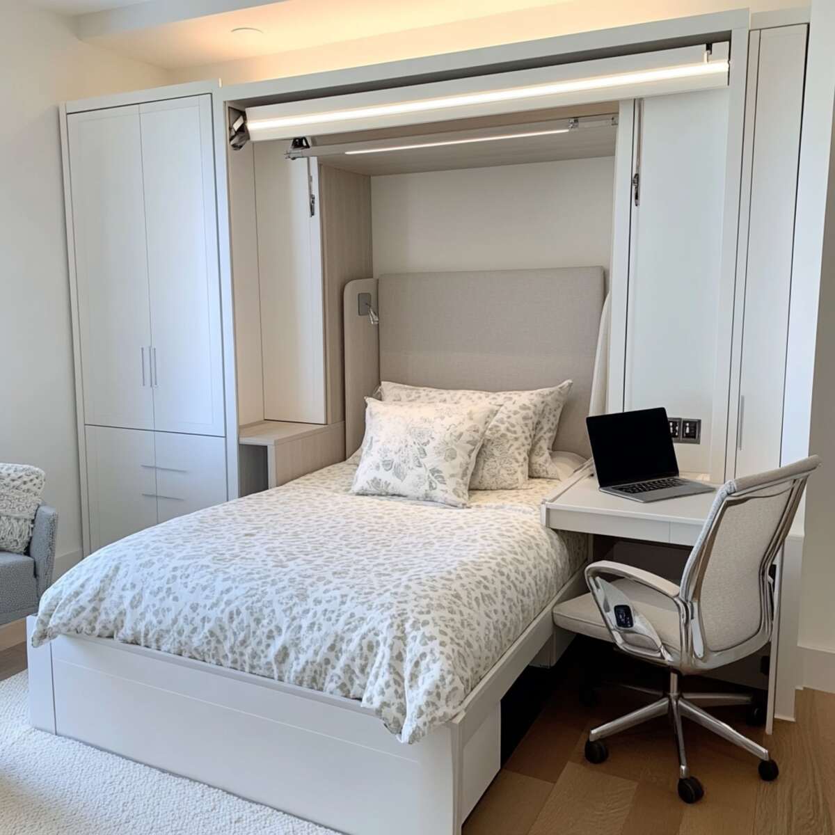 2. Murphy bed with a fold-out desk - Murphy Bed Ideas