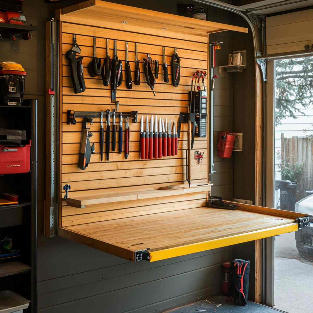 Foldable Wall-Mounted Workbench