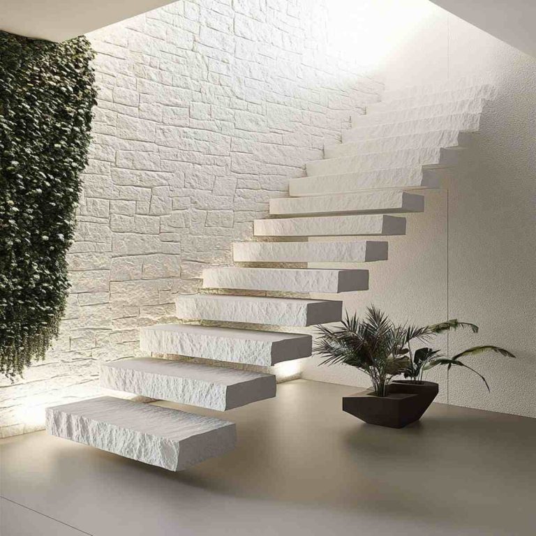 25 Space-Saving & Stylish Floating Staircase Ideas for Every Home