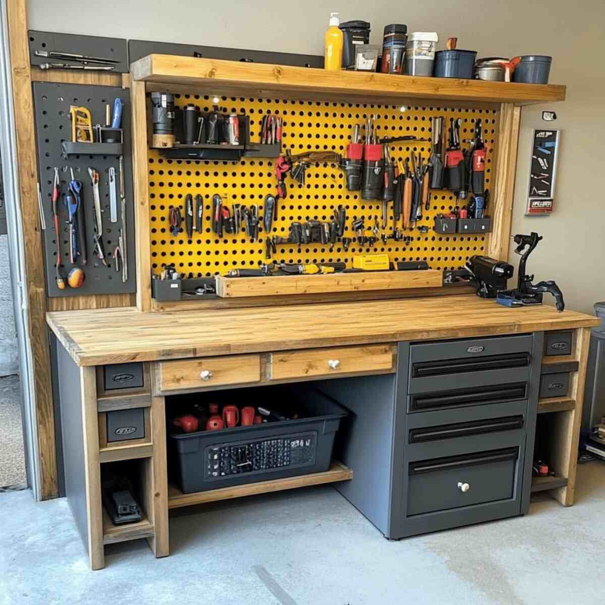Workbench with Built-in Tool Storage