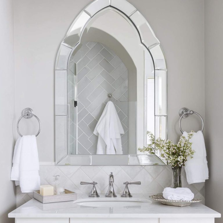 20 Arched Mirror Bathroom Ideas That Designers Love