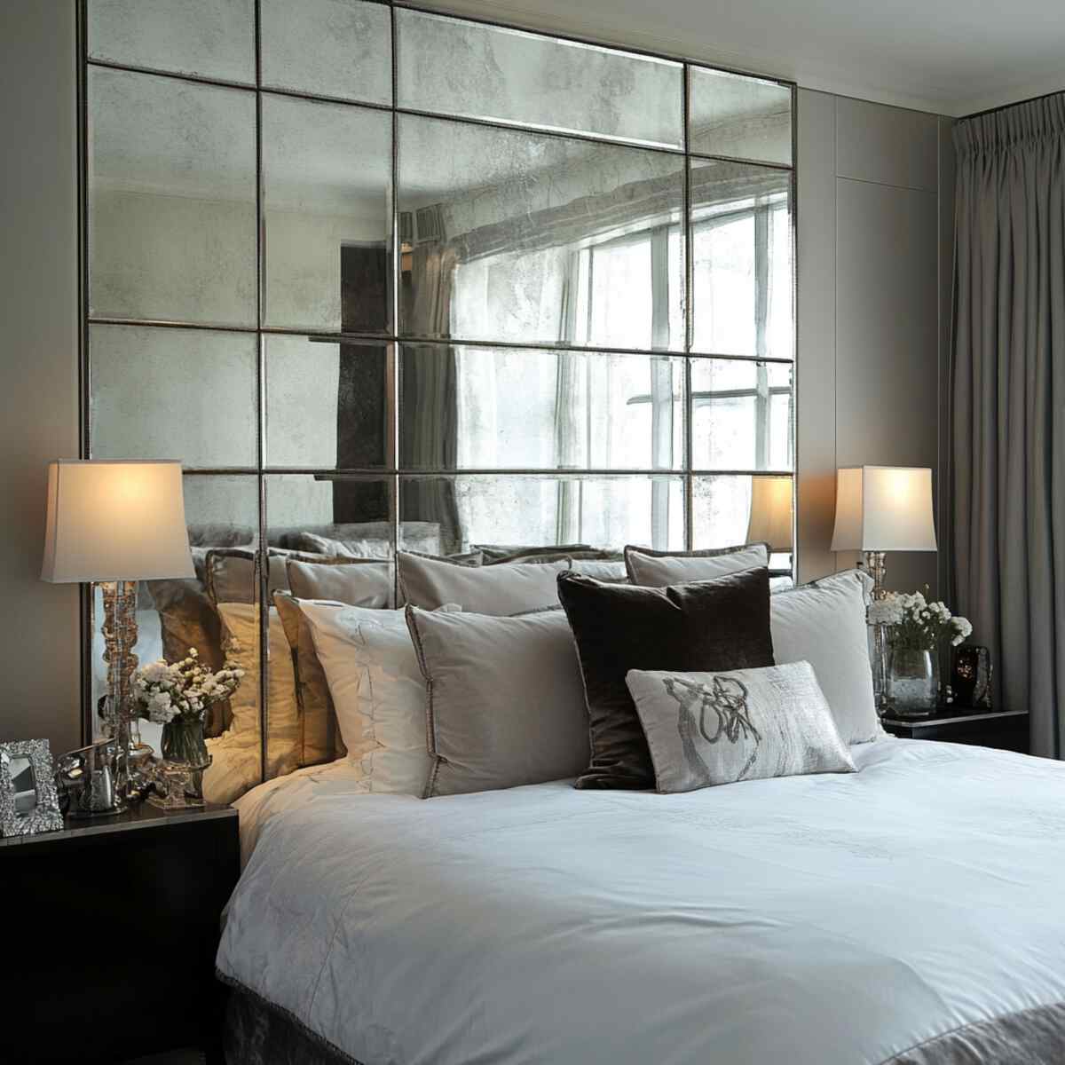 16. Mirror panels on one wall - Mirror Placement Ideas in Bedrooms-resized