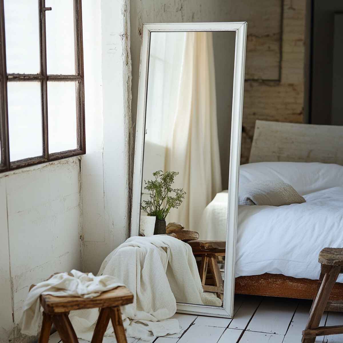 18. Full-length mirror on a stand - Mirror Placement Ideas in Bedrooms-resized