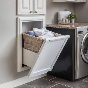 20 Wall Mounted Laundry Hamper Ideas to Save Floor Space