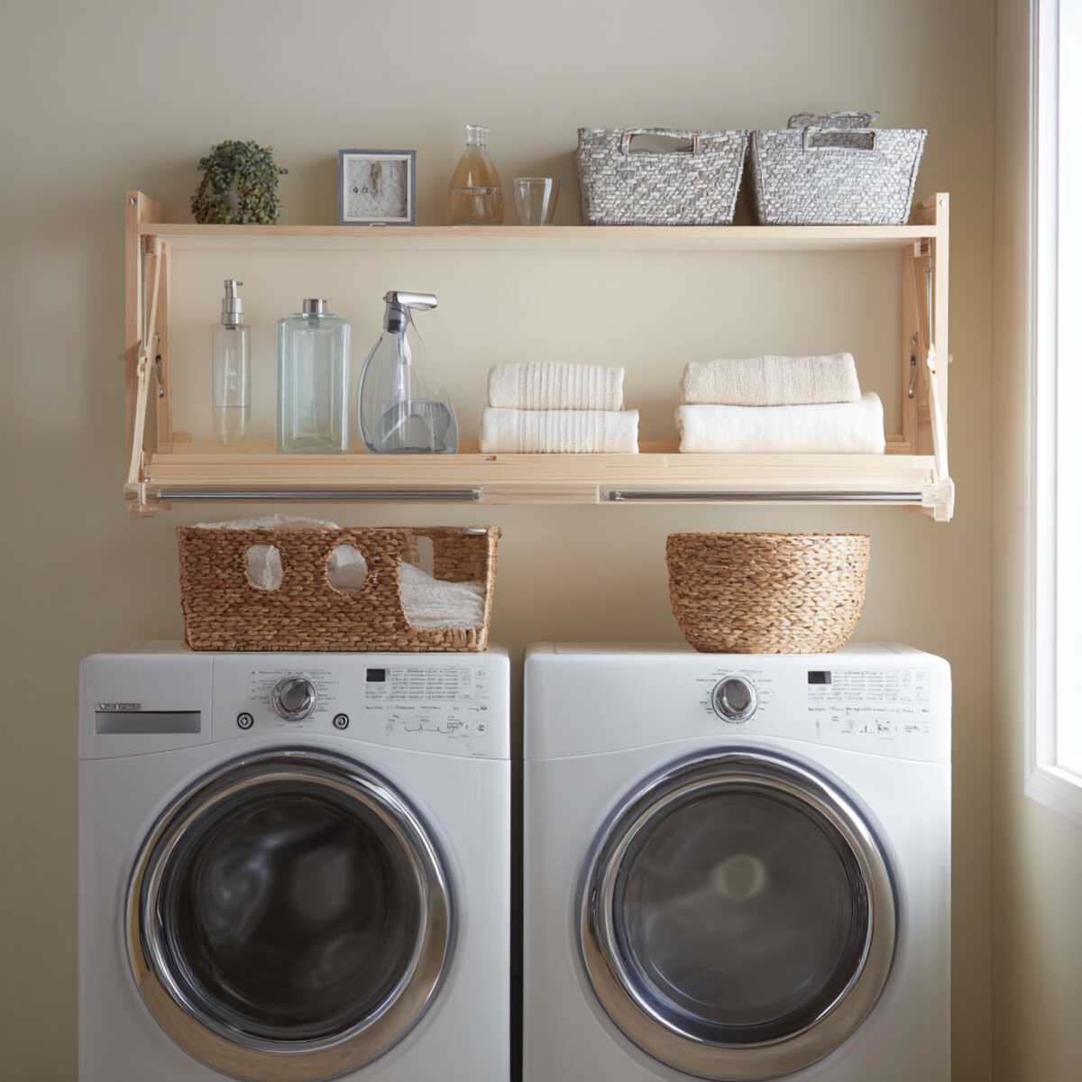 Foldable Drop-Down Shelf
