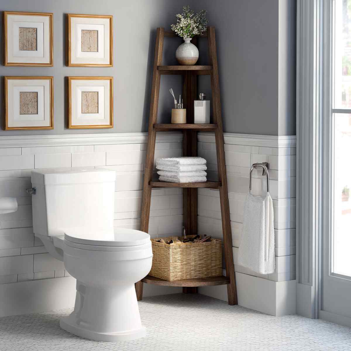 Corner Ladder Shelf