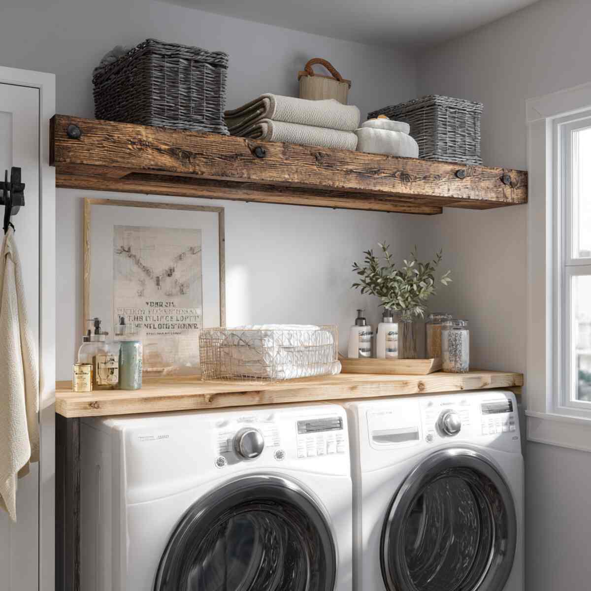 Farmhouse Rustic Beam Shelf