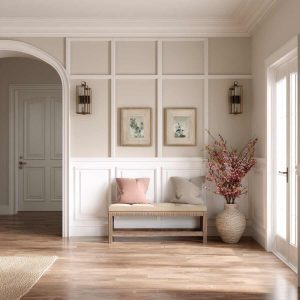 25 Entryway Wall Molding Ideas That Make a Big First Impression - Happy ...