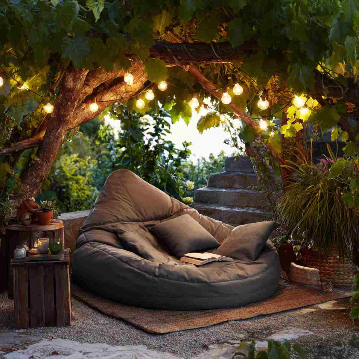 Outdoor Bean Bag Setup