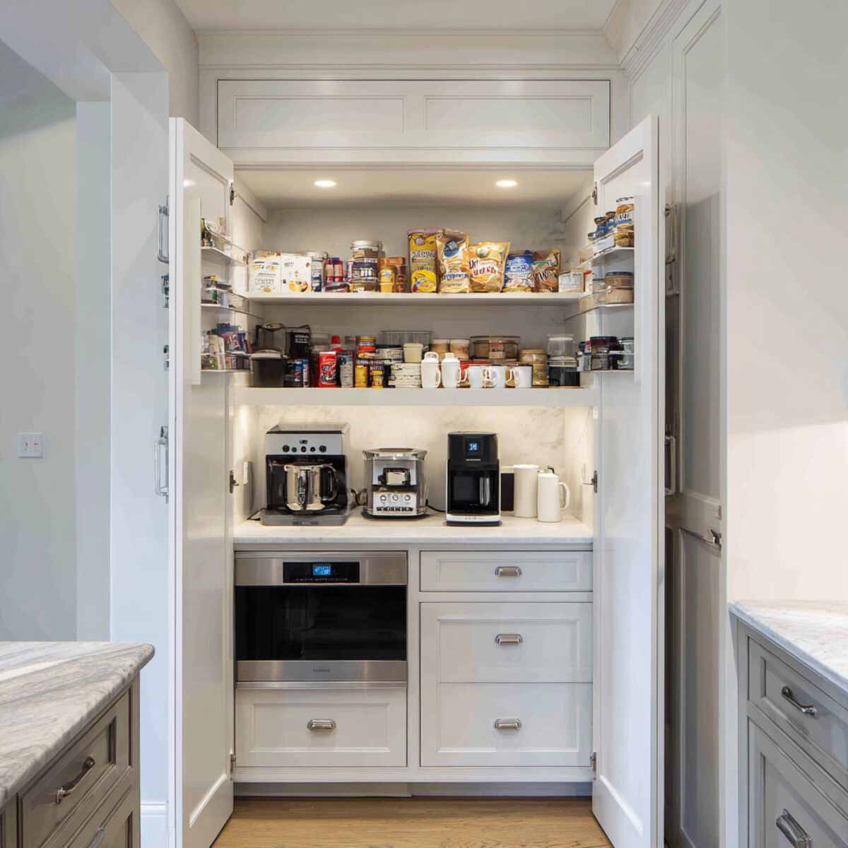 Pantry with Appliance Garage