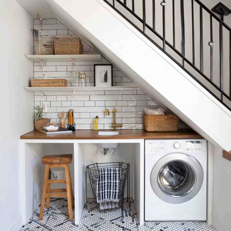 19 Genius Under Stairs Laundry Ideas, Smart Space Solutions