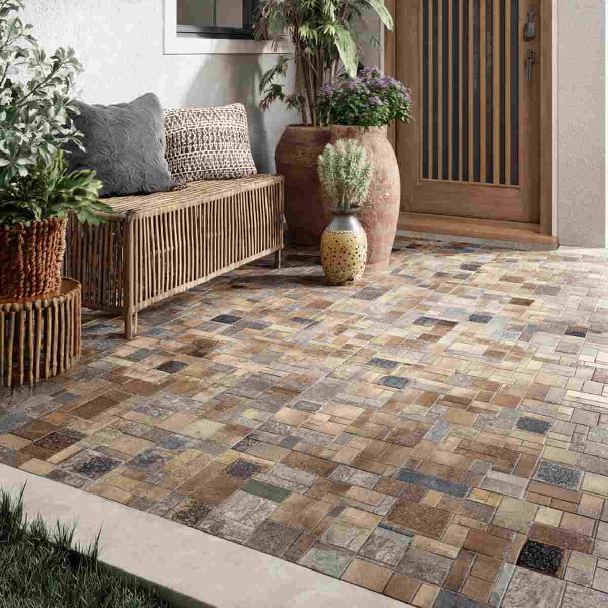Basketweave Mosaic Tiles