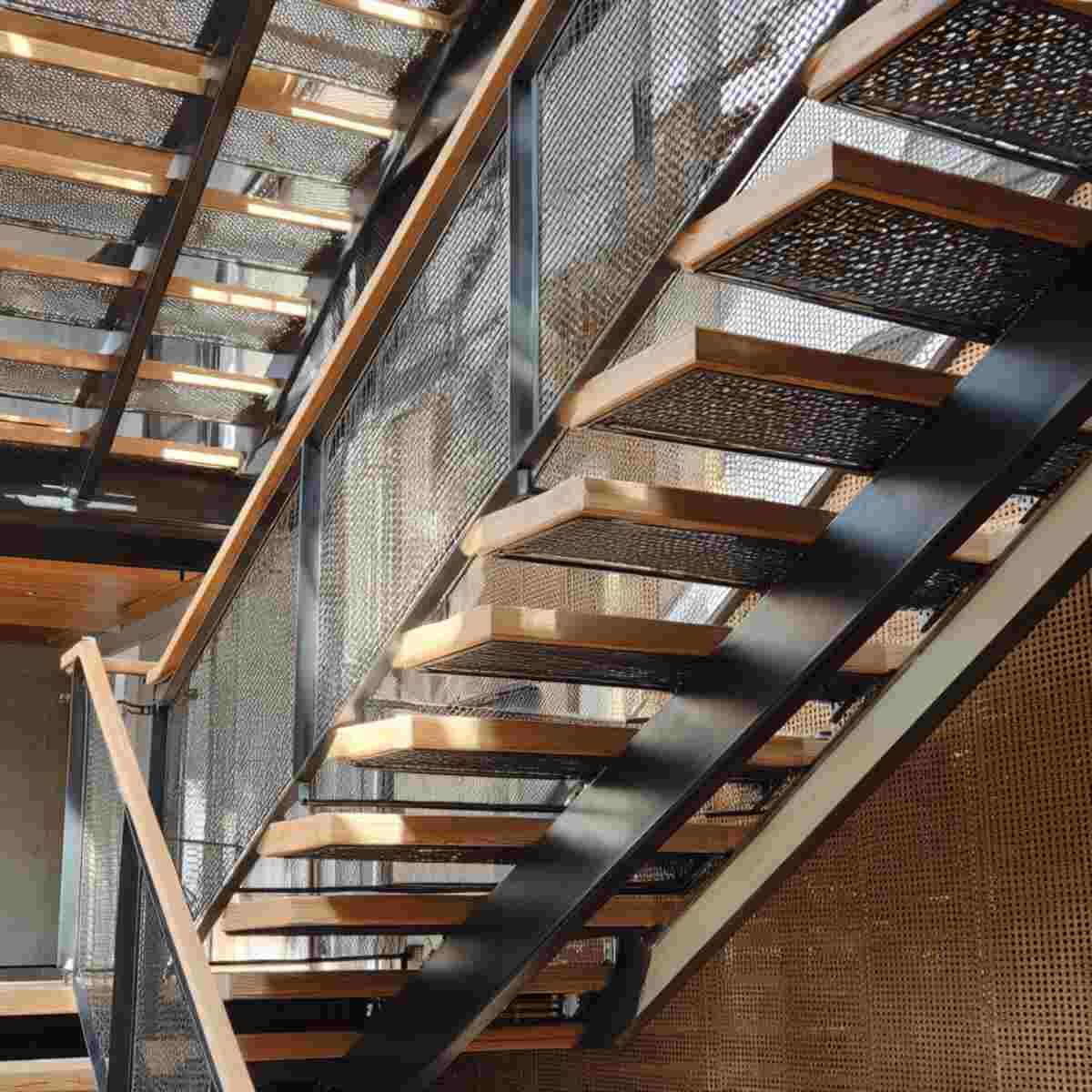 Open Risers with Perforated Metal Treads