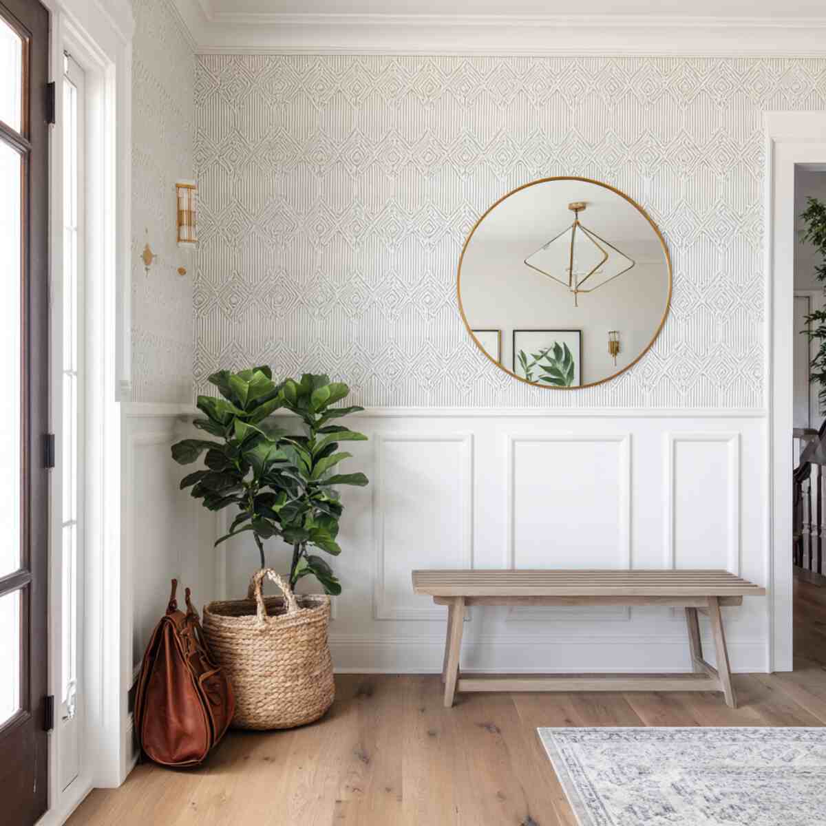 Wall Molding with Wallpaper Insets