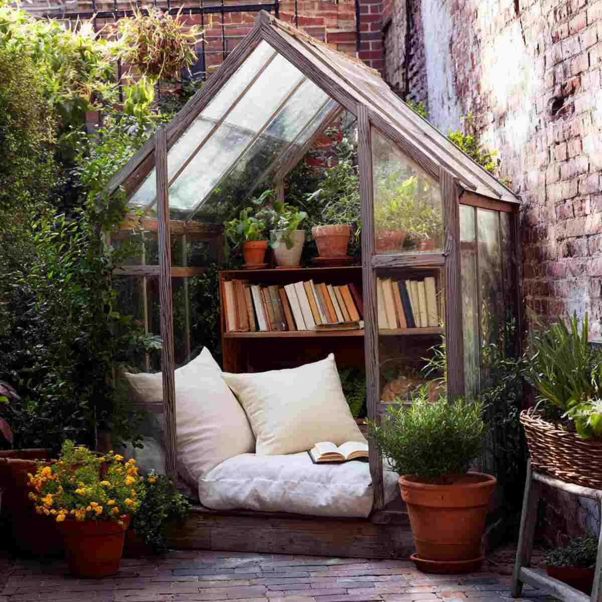 Tiny Greenhouse Reading Space