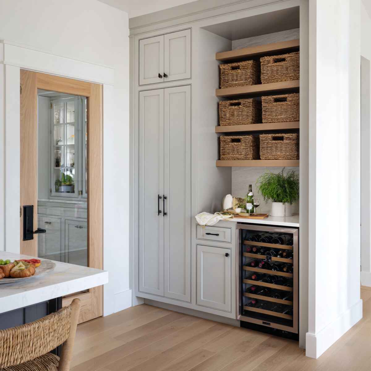 Built-In Pantry with Wine Storage