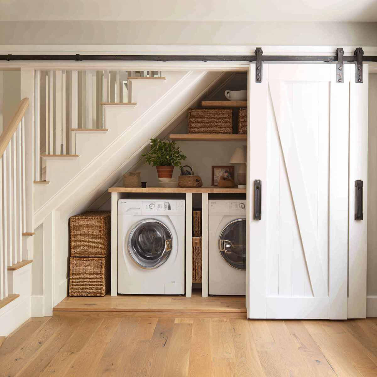 Sliding Barn Doors to Conceal Appliances