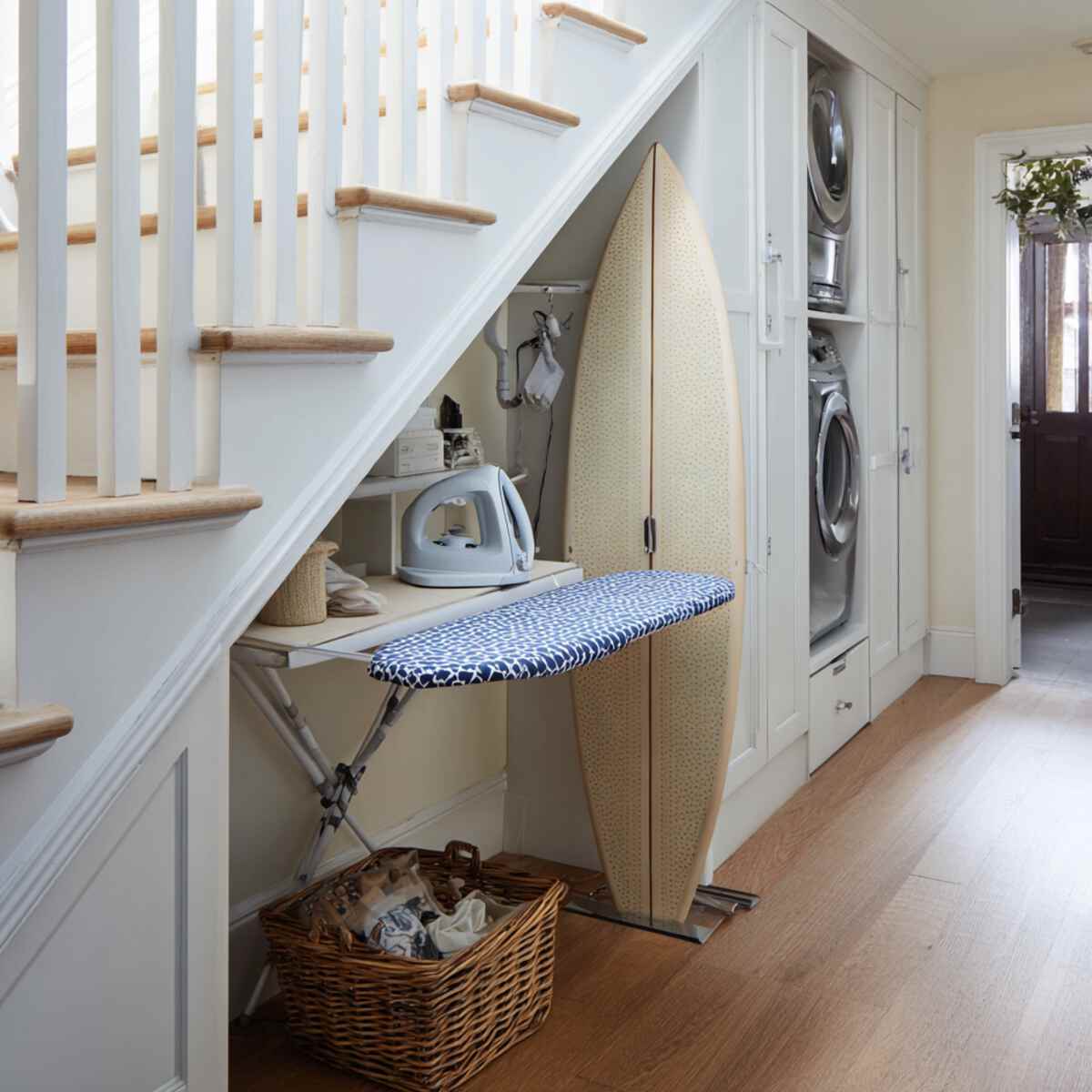 Fold-Out Ironing Board Station
