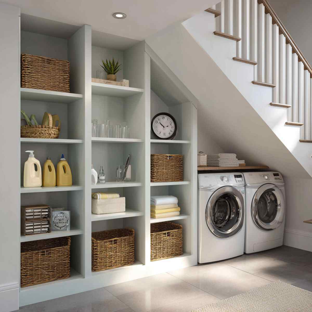 Built-In Countertop for Folding Clothes