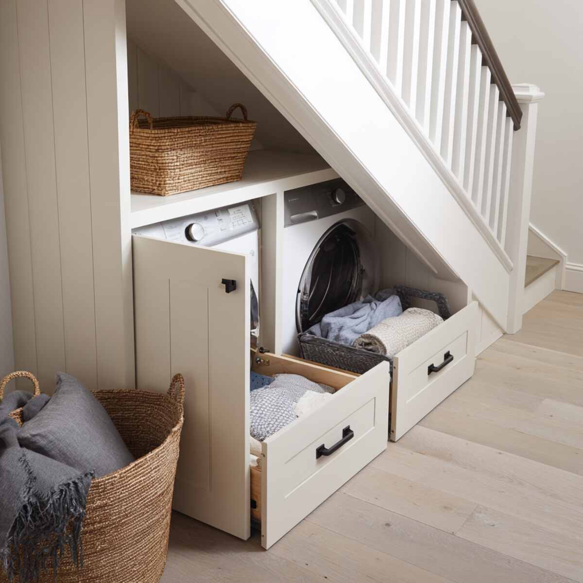 Tilt-Out Laundry Hamper Drawers