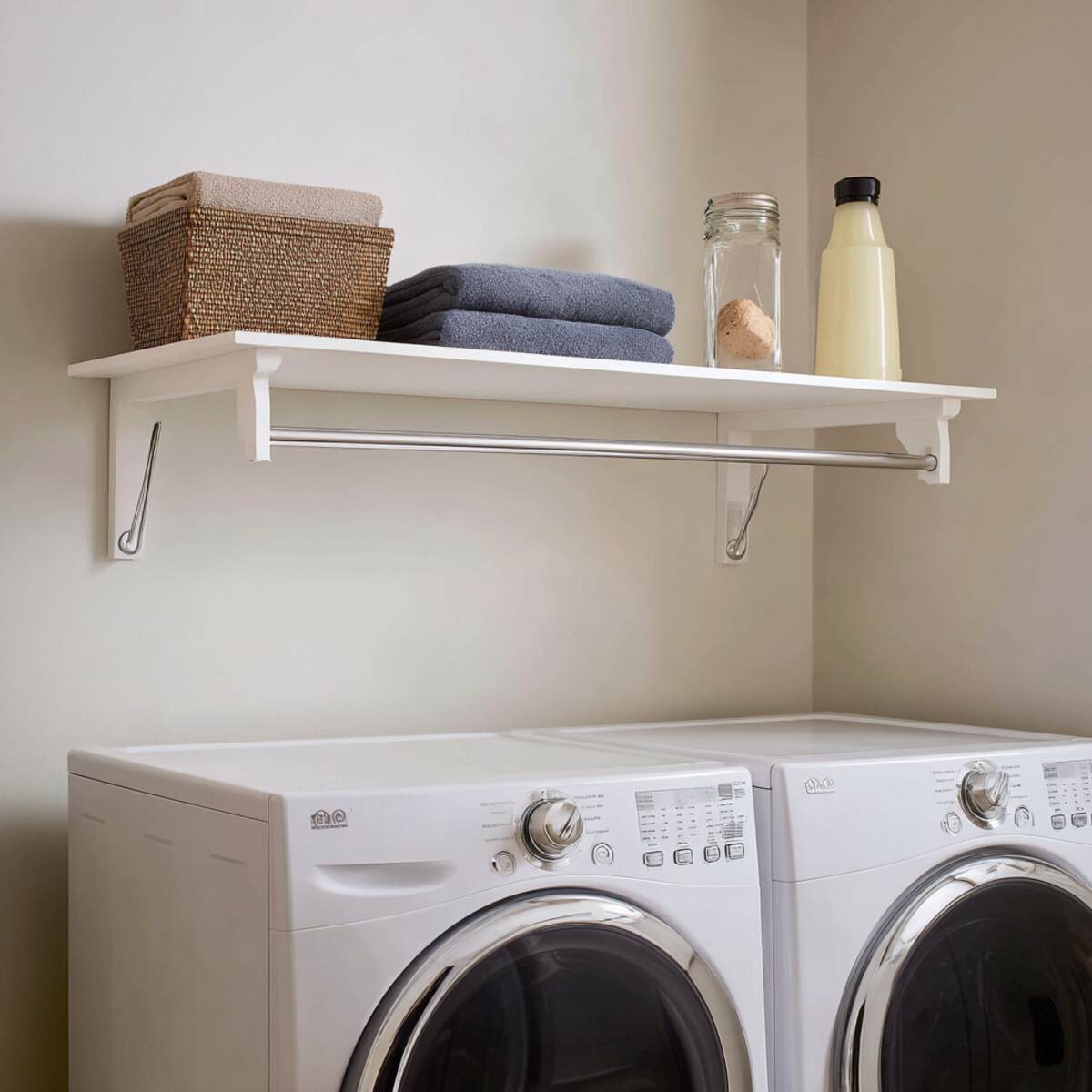 Shelf with Hanging Rod