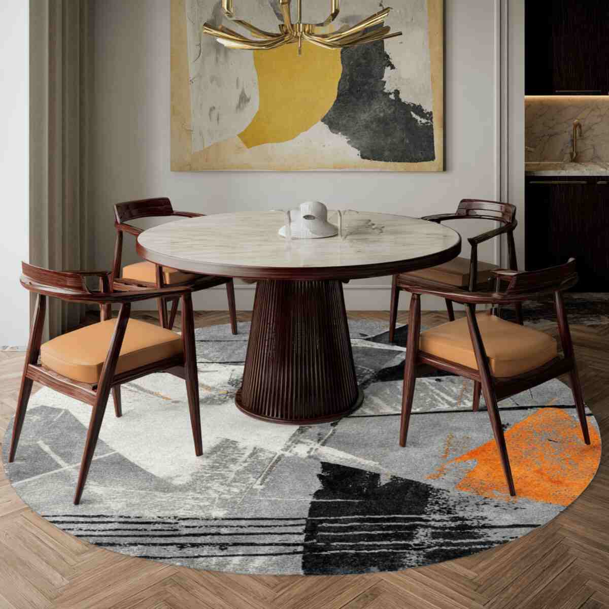 Abstract Art-Inspired Rug