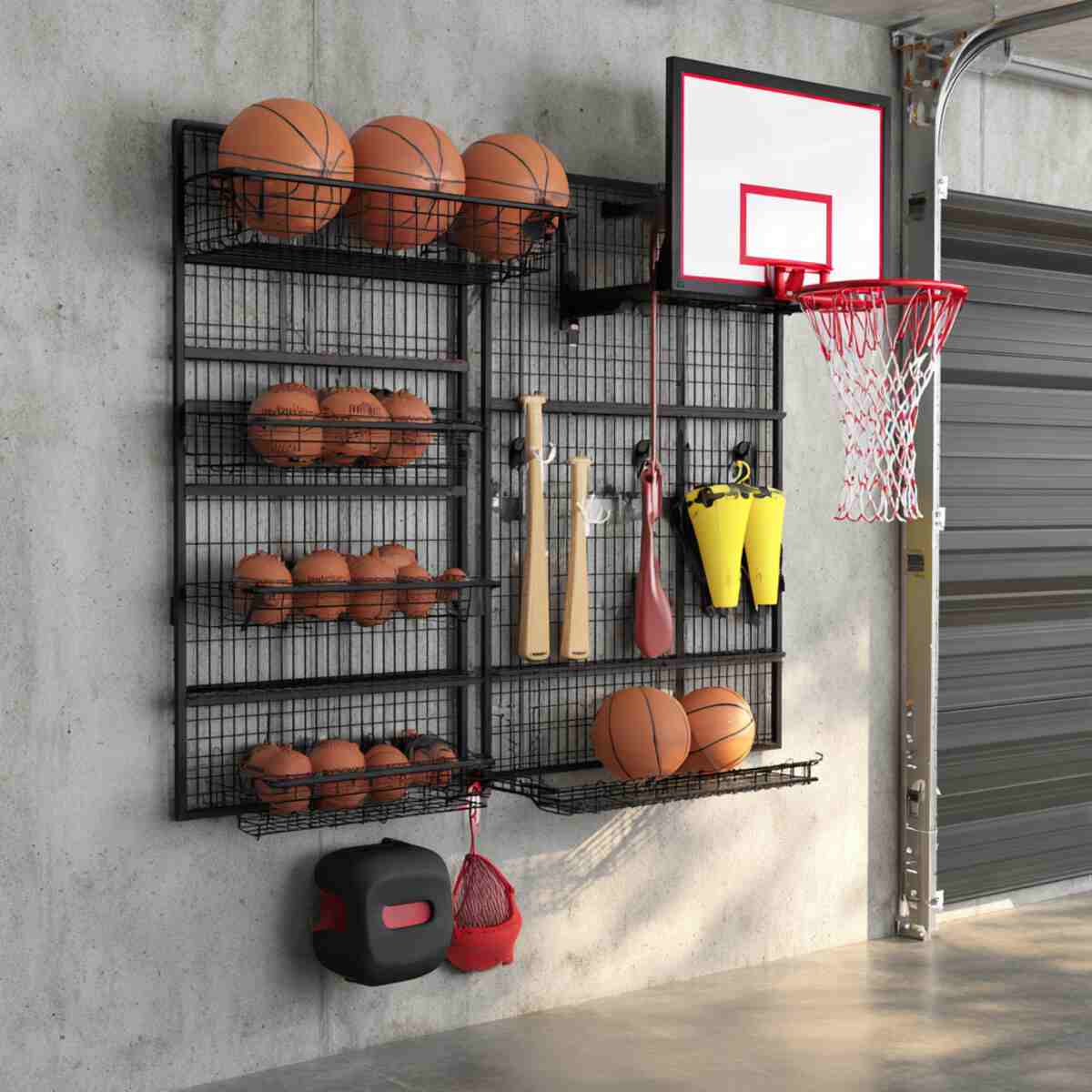 Basketball Hoop Storage Rack