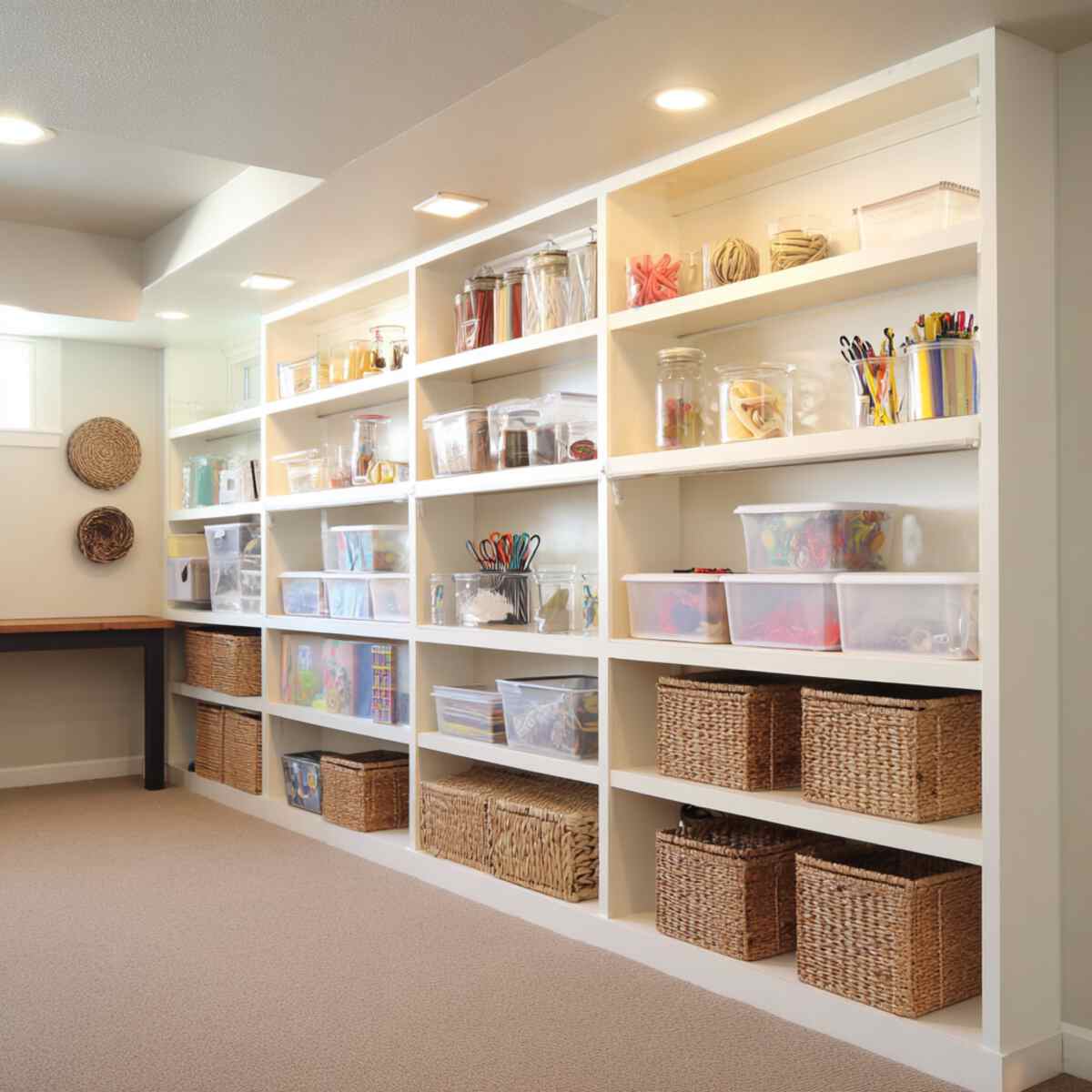 Built-in Storage Shelves