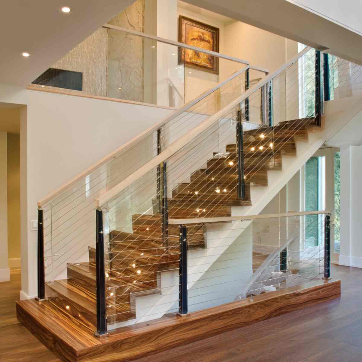 Cable and Glass Combination Railing