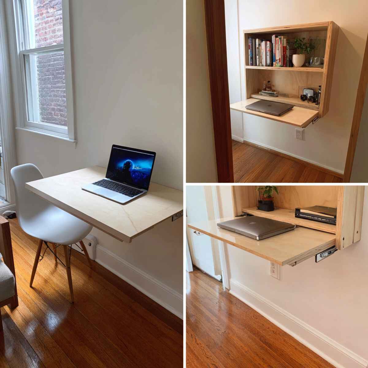 Fold-Out Desk in a Hallway Nook