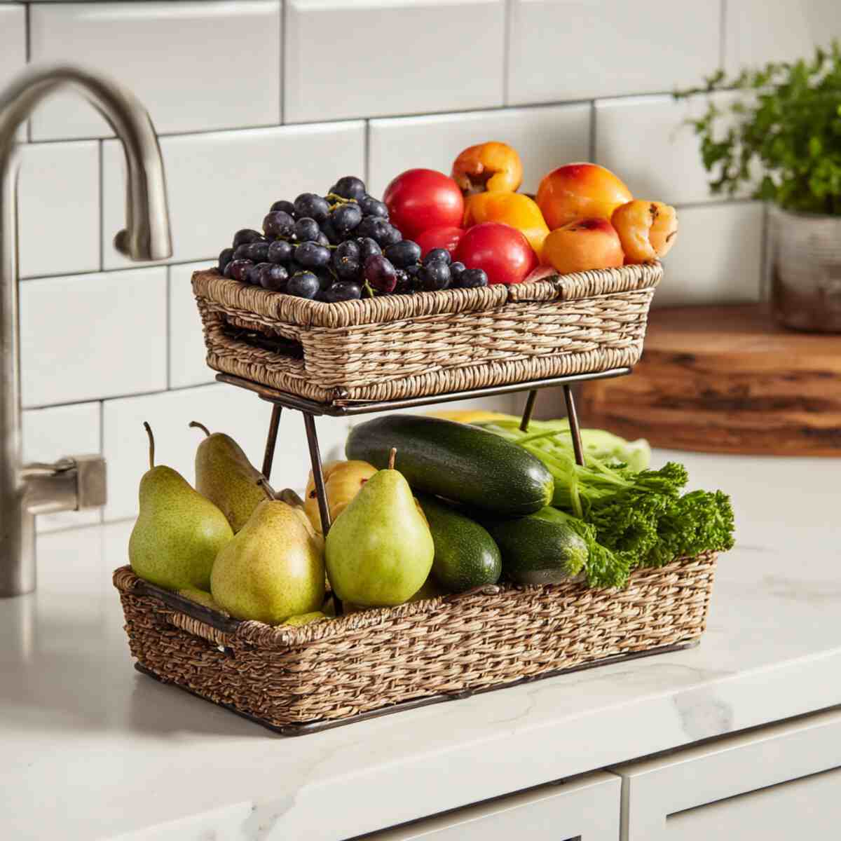 Kitchen Countertop Fruit and Vegetable Basket
